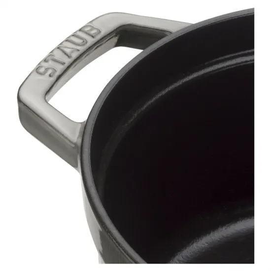 Staub öntöttvas edény | szürke | kerek | mély 34 cm Staub öntöttvas edény | szürke | kerek | mély 34 cm