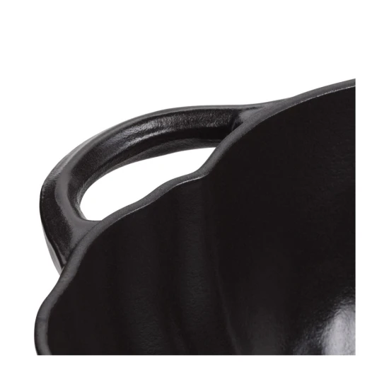 Staub öntöttvas edény | fekete | sütőtök forma | 24 cm | 3,45l
