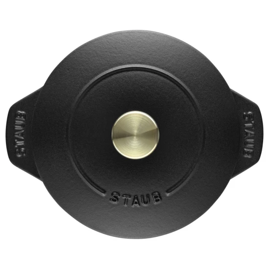 Staub öntöttvas rizses főzőedény fekete 16 cm