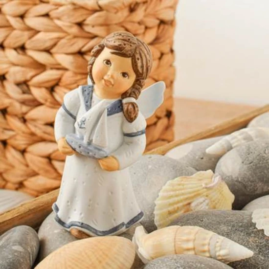 Ship Ahoi őrangyal porcelán  8.5 cm