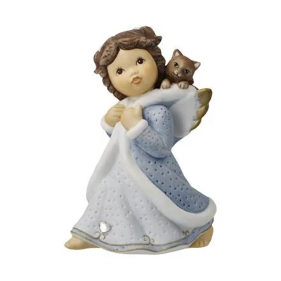 Purring companion angyal porcelán  10 cm