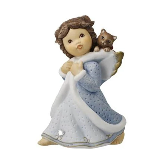 Purring companion angyal porcelán  10 cm