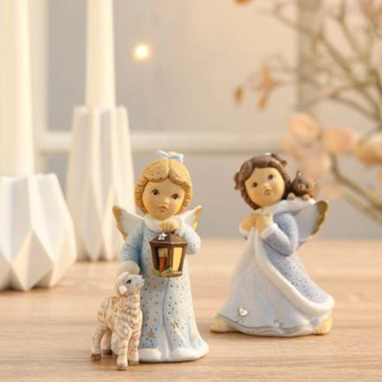 Purring companion angyal porcelán  10 cm