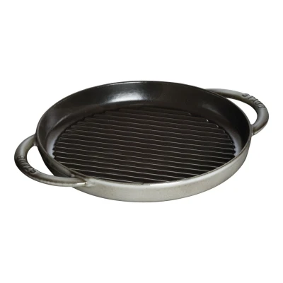 Staub öntöttvas kerek grillserpenyő szürke 26 cm