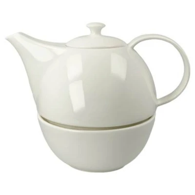 White teáskanna melegentartóval csontporcelán  1,2 l