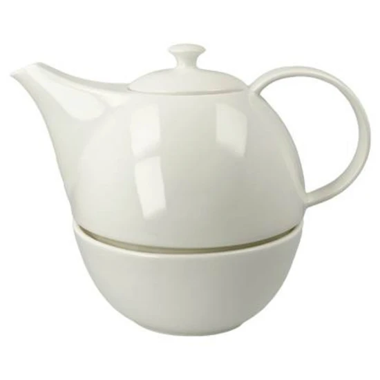 White teáskanna melegentartóval csontporcelán  1,2 l