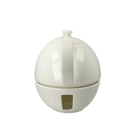 White teáskanna melegentartóval csontporcelán  1,2 l