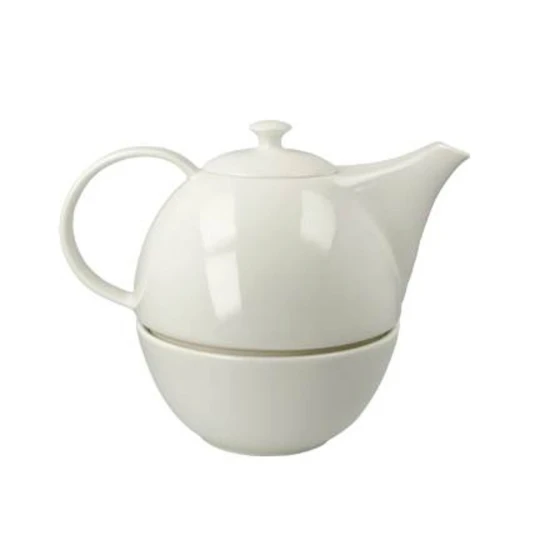 White teáskanna melegentartóval csontporcelán  1,2 l