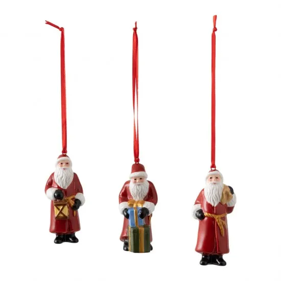 Nostalgic Ornaments 3 db-os karácsonyfa dísz, mikulás