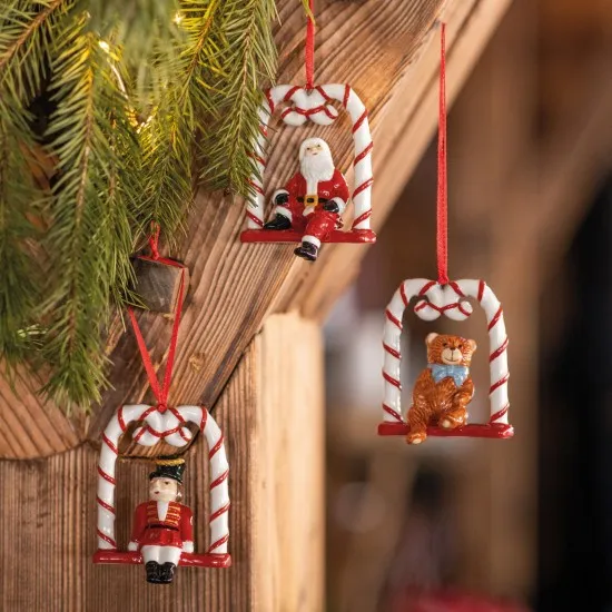 Nostalgic Ornaments 3 db-os karácsonyfa dísz, Harlekin, Teddy és a Tálapó