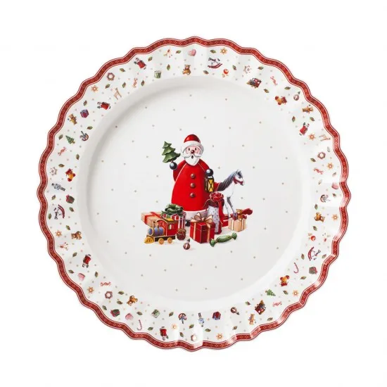 Toy's Delight tálaló tányér, többszínű-piros-fehér, 45 cm