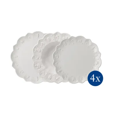Toys Delight Royal Classic tányérkészlet 4 személyes 12 darabos