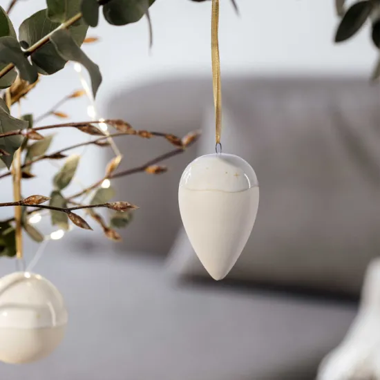 Winter Glow Ornament csepp 5 cm