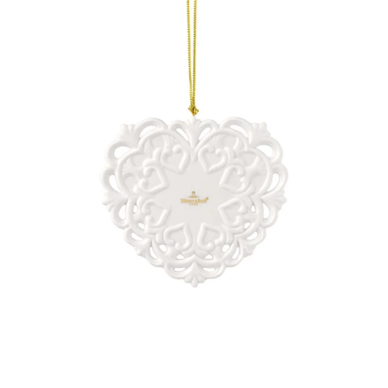 Christmas Classics 2025 szív karácsonyfadísz 10,5x0,5x9,5 cm