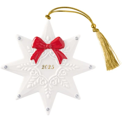 Christmas Classics 2025 csillag karácsonyfadísz 11,5x1x11,5 cm