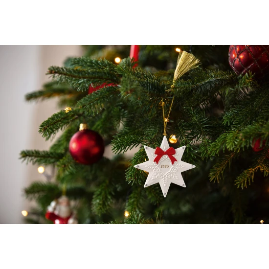 Christmas Classics 2025 csillag karácsonyfadísz 11,5x1x11,5 cm