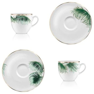 Livia 2 db eszpresszócsésze + 2 db csészealj készlet porcelán 0,1l
