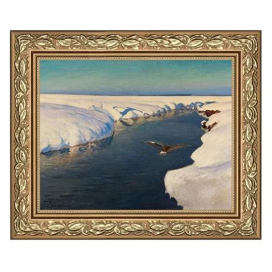 Winter Landscape kép porcelán  20 cm