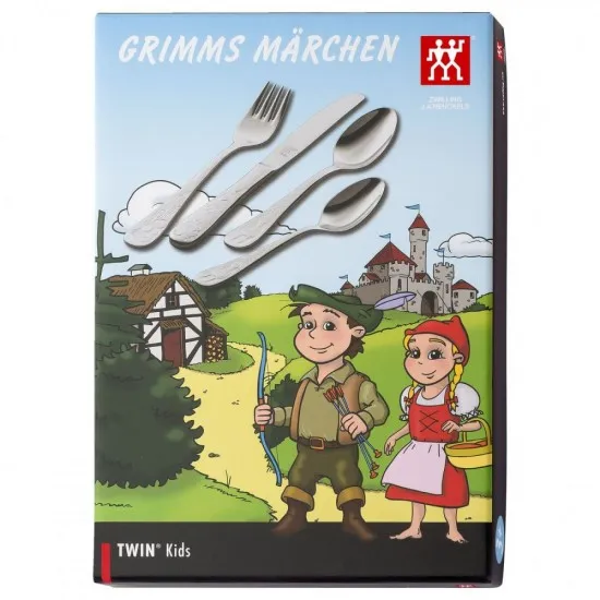 Zwilling Grimm mesék gyerek evőeszközkészlet  | 4 darabos | rozsdamentes Zwilling Grimm mesék gyerek evőeszközkészlet  | 4 darabos | rozsdamentes
