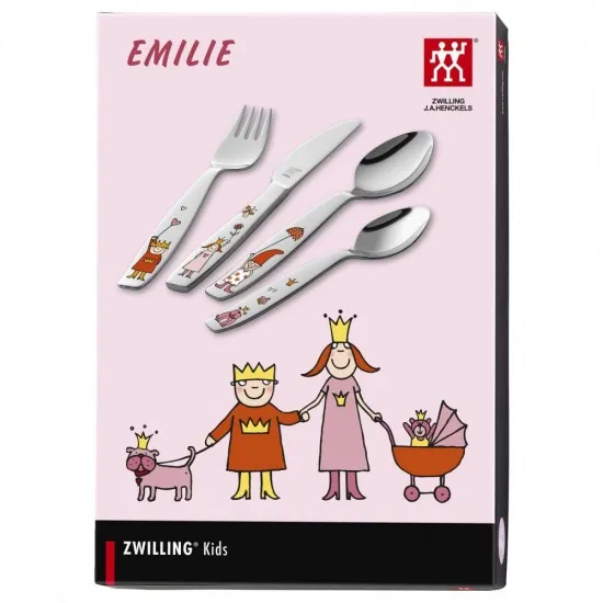Zwilling Emilie hercegnő gyerek evőeszközkészlet  | 4 darabos | rozsdamentes Zwilling Emilie hercegnő gyerek evőeszközkészlet  | 4 darabos | rozsdamentes