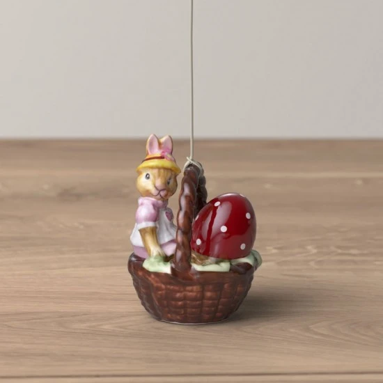 Bunny Tales kosárformájú függő Anna, 6 cm