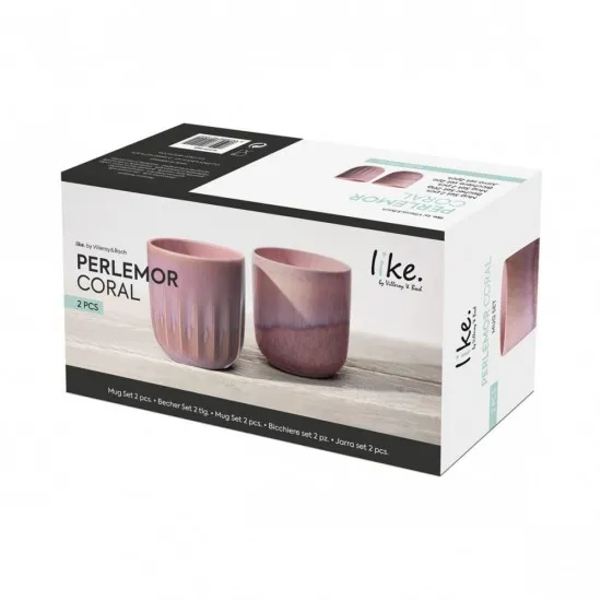 Perlemor Coral bögre 2 db