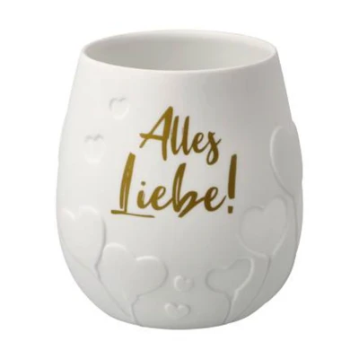 Alles Liebe! viharlámpa porcelán  9 cm