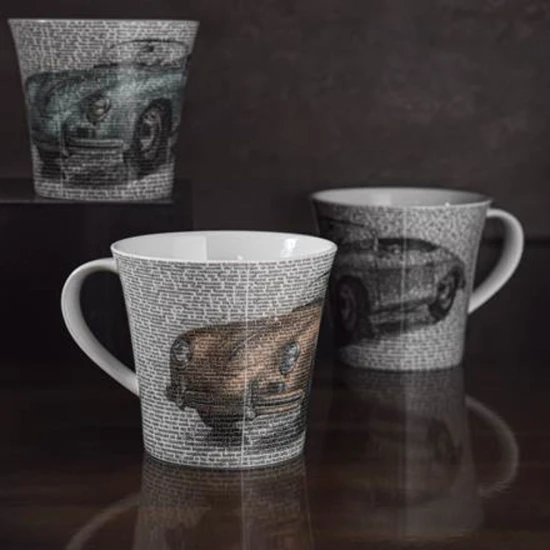 Saxa - Porsche 356 Orange kávés-teáscsésze csontporcelán 0,35l