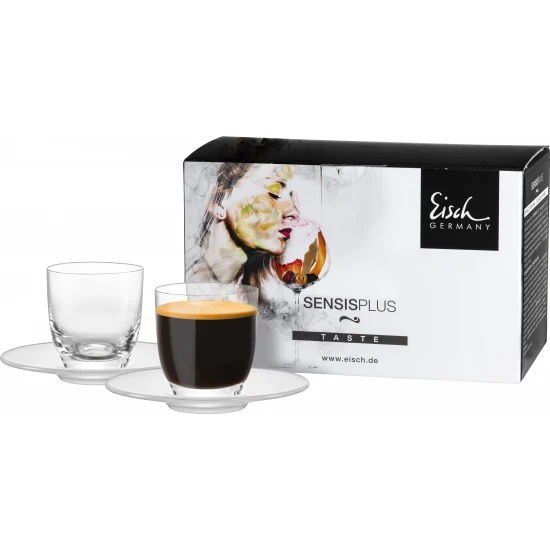 Eisch SUPERIOR SENSISPLUS 2 db eszpresszócsésze csészealjjal díszdobozban 1dl 65 mm Eisch SUPERIOR SENSISPLUS 2 db eszpresszócsésze csészealjjal díszdobozban 1dl 65 mm