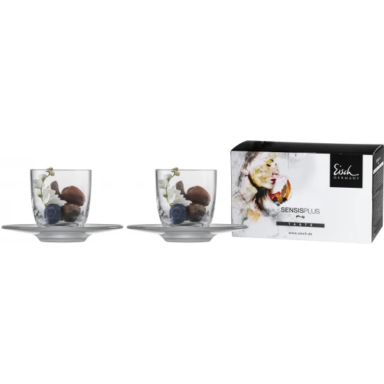 Eisch SUPERIOR SENSISPLUS 2 db eszpresszócsésze csészealjjal díszdobozban 1dl 65 mm Eisch SUPERIOR SENSISPLUS 2 db eszpresszócsésze csészealjjal díszdobozban 1dl 65 mm