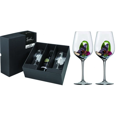 Eisch SUPERIOR SENSISPLUS 2 db vörösboros pohár díszdobozban Cuvée 6dl 238 mm
