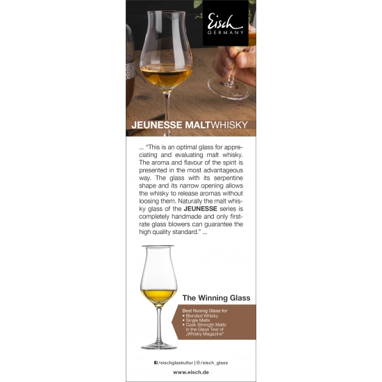 Eisch JEUNESSE Malt whisky pohár készlet díszhengerben 1,6dl 160 mm