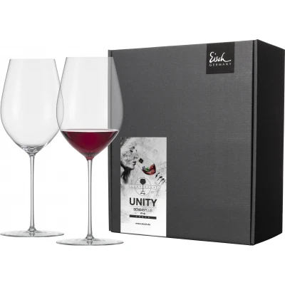 Eisch UNITY SENSISPLUS 2 db vörösboros pohár díszdobozban  6,15dl 257 mm