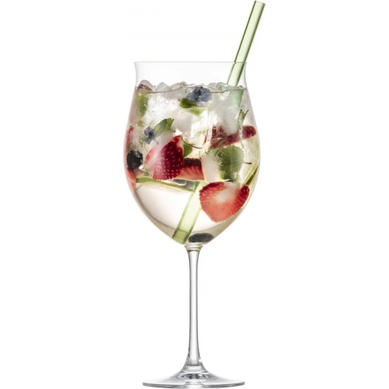 Eisch SECCO FLAVOURED Fruity pohár szívószállal zöld 2 db díszdobozban 10dl 260 mm