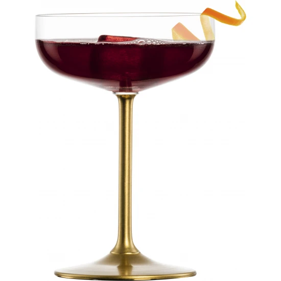 Eisch SECCO FLAVOURED 2 db pezsgős, koktélos pohár arany díszdobozban 2,5dl 155 mm