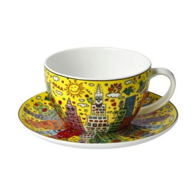 James Rizzi My New York City Sunset teás-cappuccinos csésze csontporcelán 0,25l
