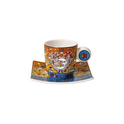 James Rizzi The Romance of the Sea csésze + alj csontporcelán 0,1l