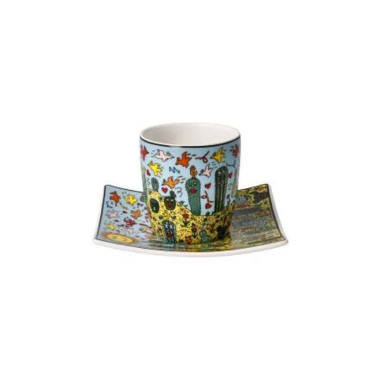 James Rizzi Desert Life csésze + alj csontporcelán 0,1l