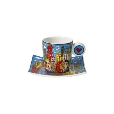 James Rizzi Summer in the City csésze + alj csontporcelán 0,25l