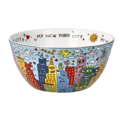James Rizzi My New York City Day tál csontporcelán