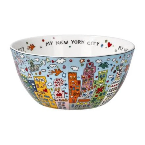 James Rizzi My New York City Day tál csontporcelán