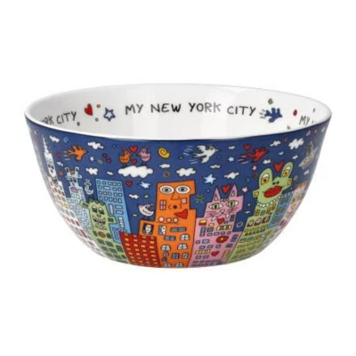 James Rizzi My New York City Night tál csontporcelán