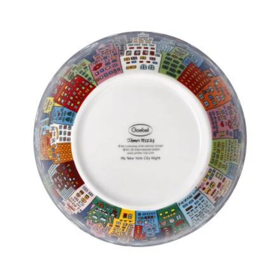 James Rizzi My New York City Night tál csontporcelán
