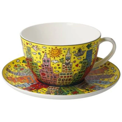 James Rizzi My New York City Sunset tejeskávés csésze csontporcelán  0,5l
