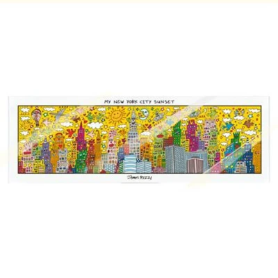 James Rizzi - My New York City Sunset mágneses tábla üveg-fém