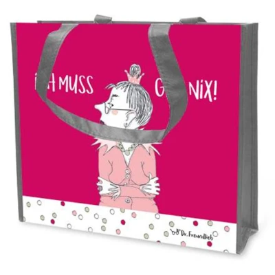 Freundlieb - Ich muss gar nix bevásárló táska szintetikus szövet