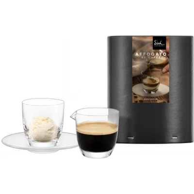 Eisch COFFE AND TEA Affogato al caffè + kávé kiöntő díszhengerben 1dl 65 mm Eisch COFFE AND TEA Affogato al caffè + kávé kiöntő díszhengerben 1dl 65 mm