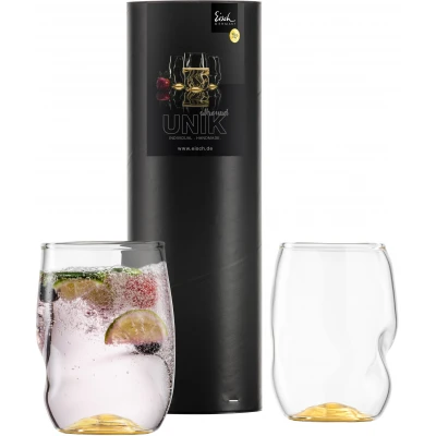 Eisch UNIK 2 db univerzális pohár arany díszhengerben 3dl 100 mm