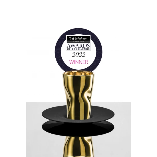 Eisch UNIK eszpresszócsésze és csészealj arany díszhengerben 1dl 85 mm Eisch UNIK eszpresszócsésze és csészealj arany díszhengerben 1dl 85 mm
