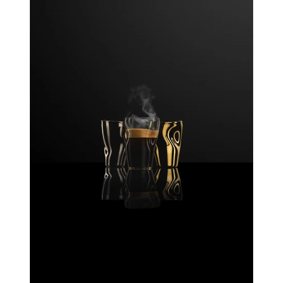 Eisch UNIK 4 db eszpresszócsésze díszhengerben 1dl 85 mm Eisch UNIK 4 db eszpresszócsésze díszhengerben 1dl 85 mm